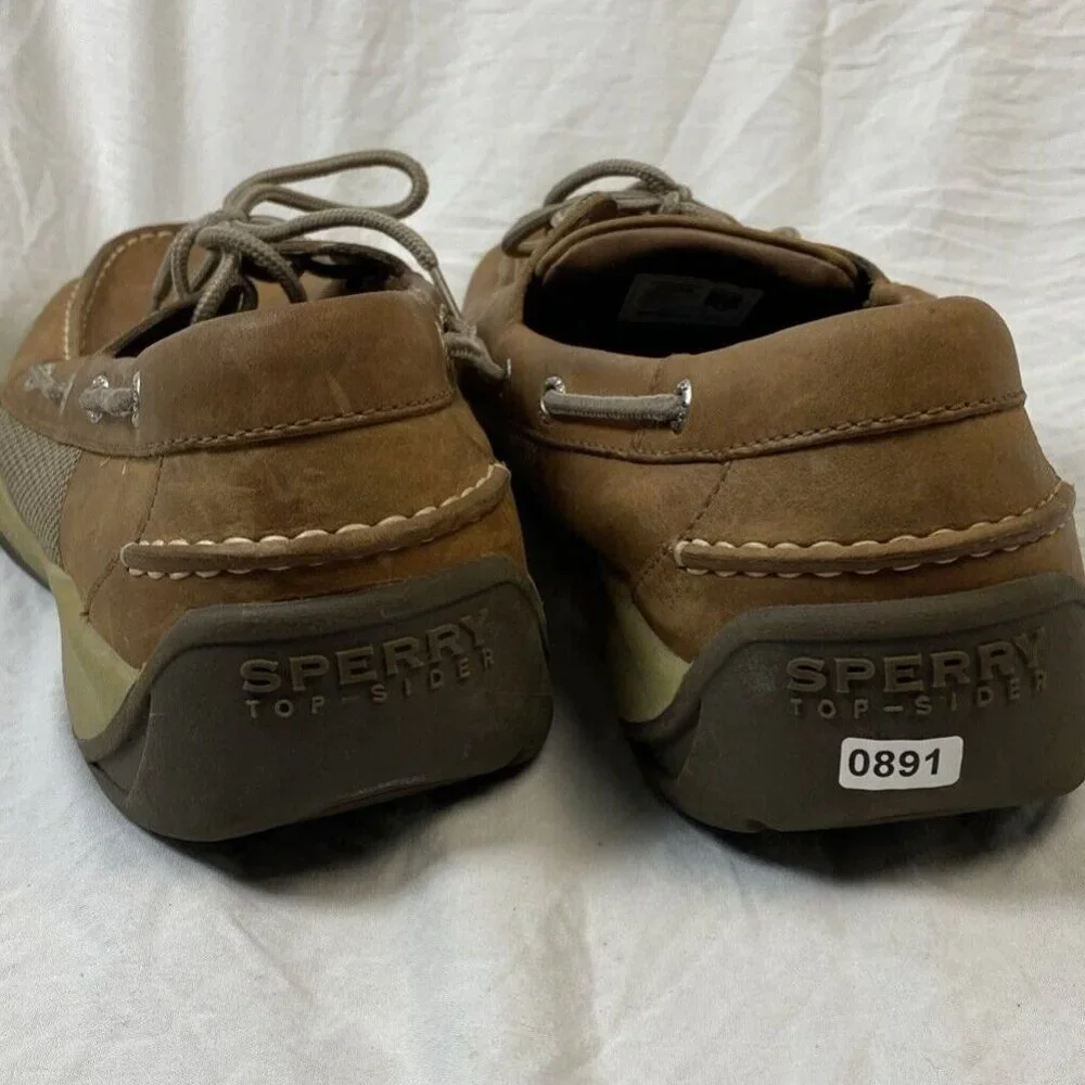 Sperry Top Sider Men’s 13 Medium Intrepid‎ Dark Tan Very Good Condition 0276308